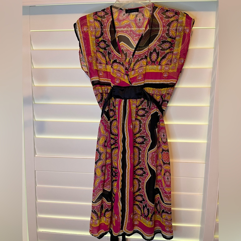 Love Culture Vibrant Pink and Yellow Dress